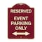 Signmission Event Parking W/ Bidirectional Arrow Heavy-Gauge Aluminum Sign, 24" x 18", BU-1824-24073 A-DES-BU-1824-24073 - alternate 1